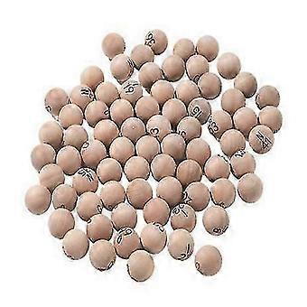 75pc Wooden Bingo Number Balls