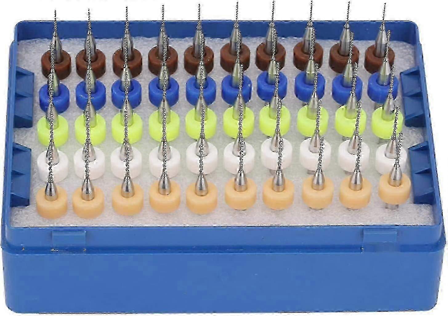 Micro Drill Bits-50pcs 0.5-0.9mm Carbide Micro Drill Bits KF