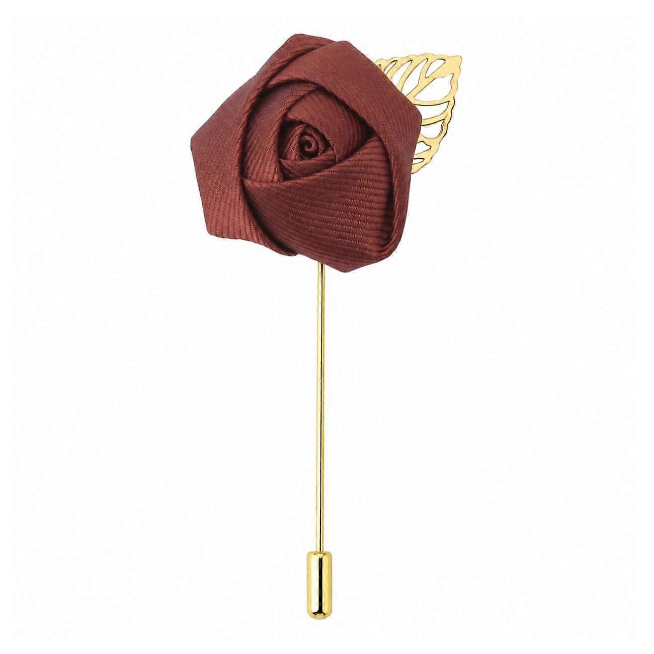 Chocolate Brown Plain Twill Lapel Pin