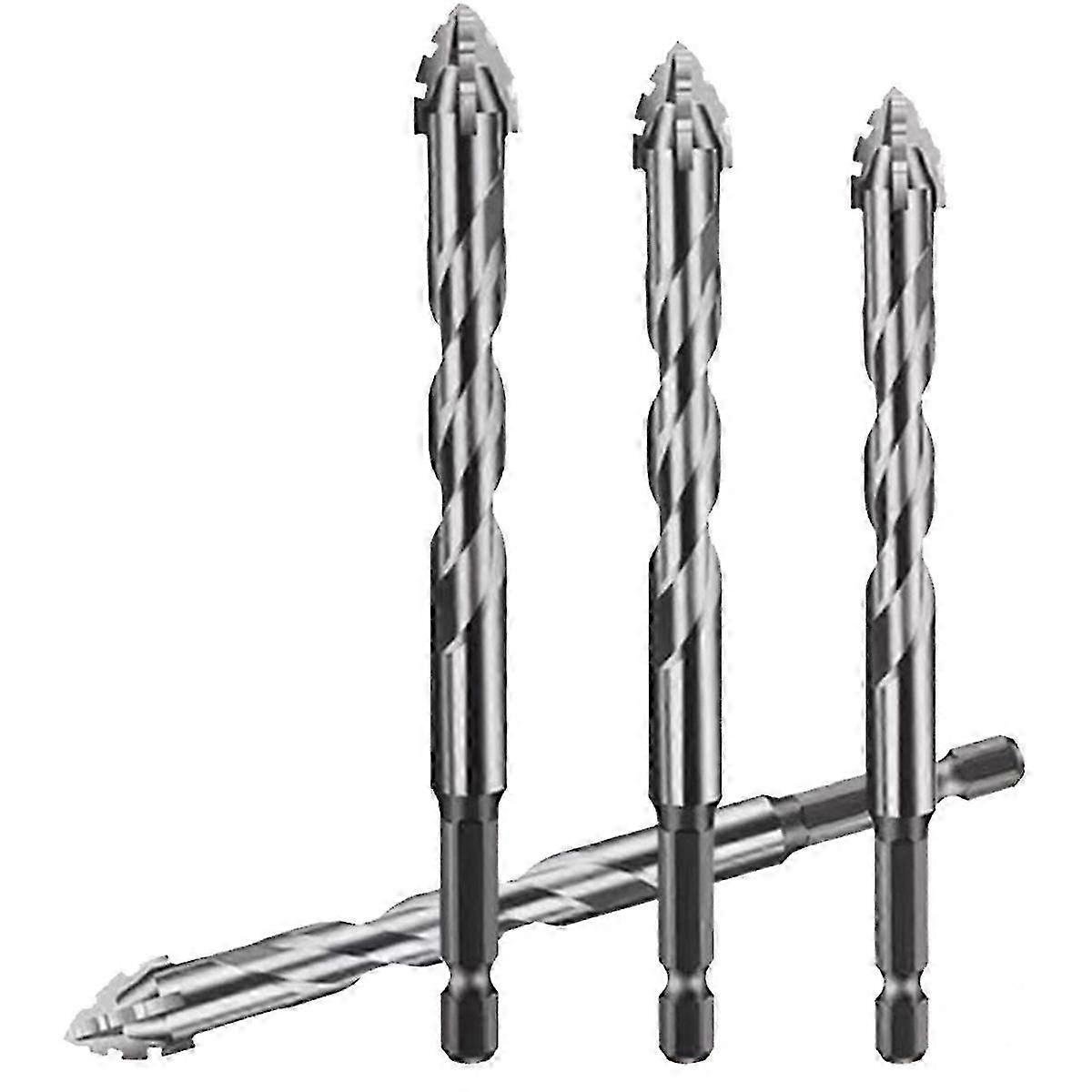 Four-Edged Sawtooth Eccentric Drill compatible with Dry Drilling 4pcs