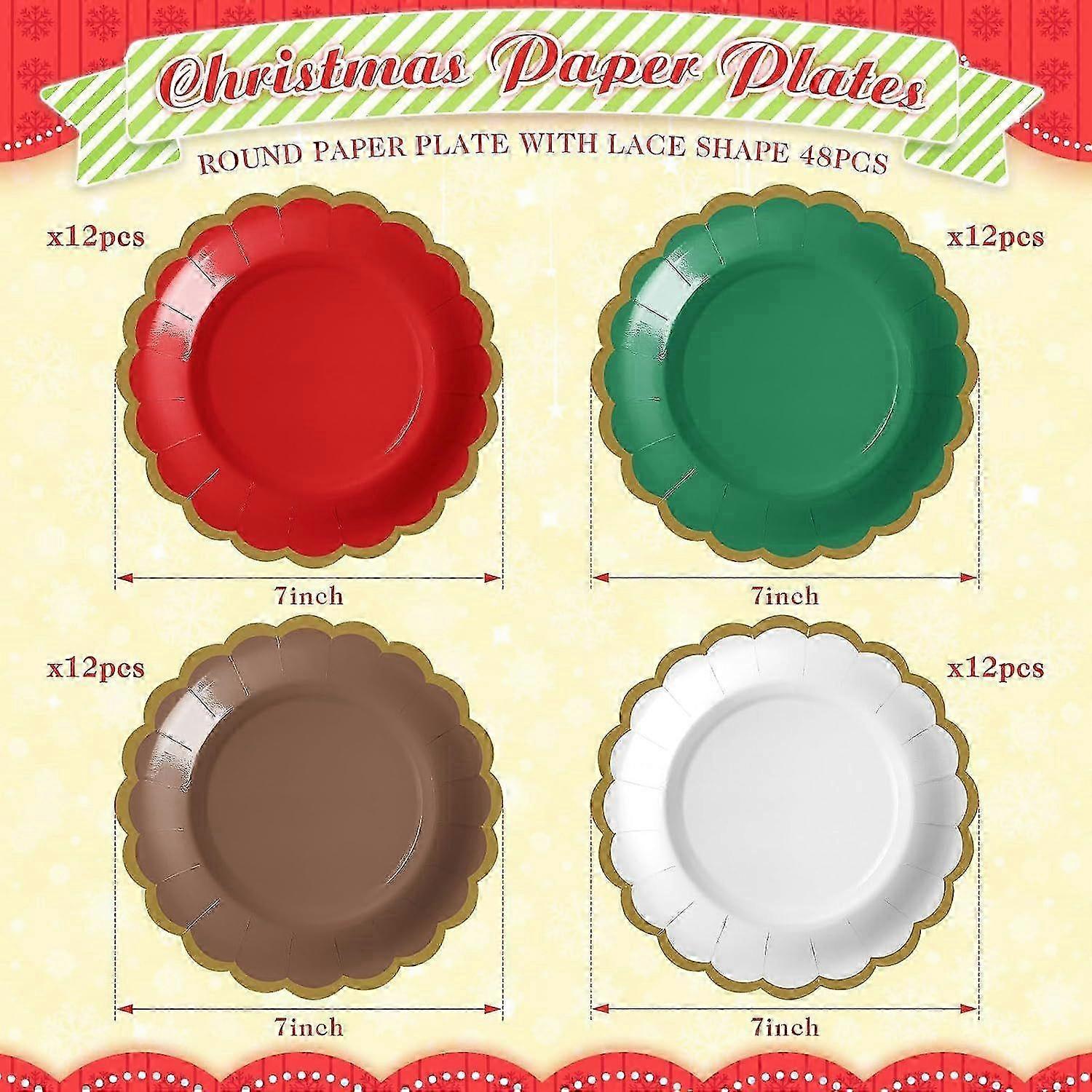 7 Inch Scalloped Gradient Party Dessert Plates