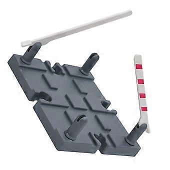 Train Track Accessories Railway Railing Barrier for DIY Dark Grey ABS Material