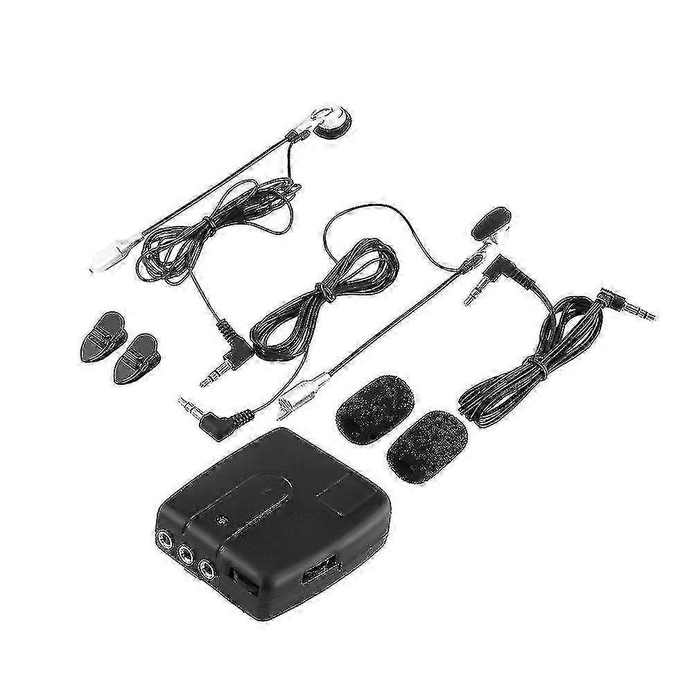 Motorcycle Intercom, 2 Headsets, Clear Communication, Compact Belt Clip, Audio Device Compatible