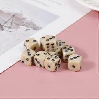 10 dadi acrilici avorio da 16 mm, dadi D6 per giochi da tavolo, divertimento e feste.