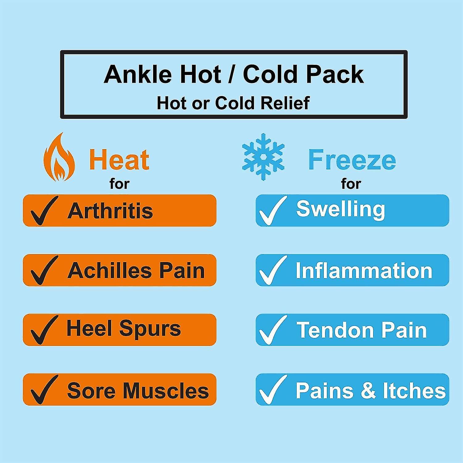 Ankle/sport Foot Ice Therapy Wrap,hot Cold Ice Gel Pack With Adjustable