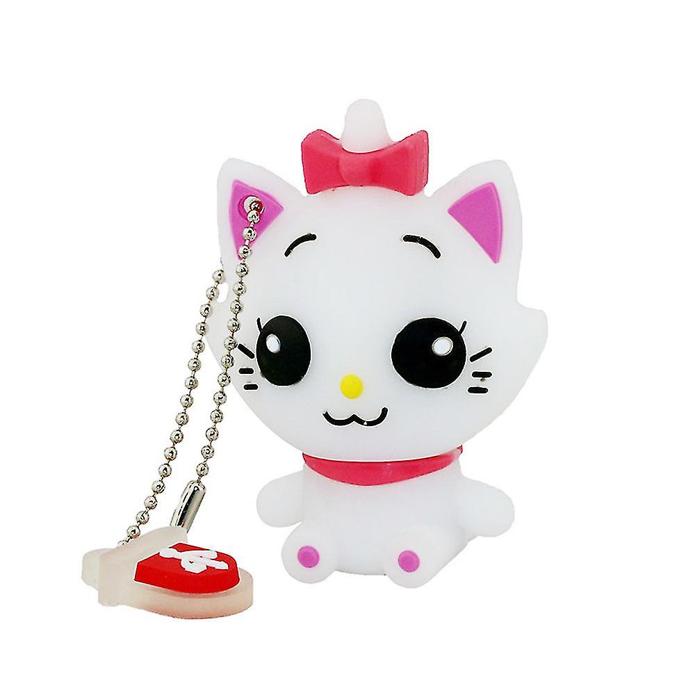 Pxcl USB Flash Drive, Upgrade waterdichte Usb2.0 Flash Drive, 32GB USB Flash Drives Leuke 3d Cartoon High Speed Data Storage Memory Stickwhite, Een
