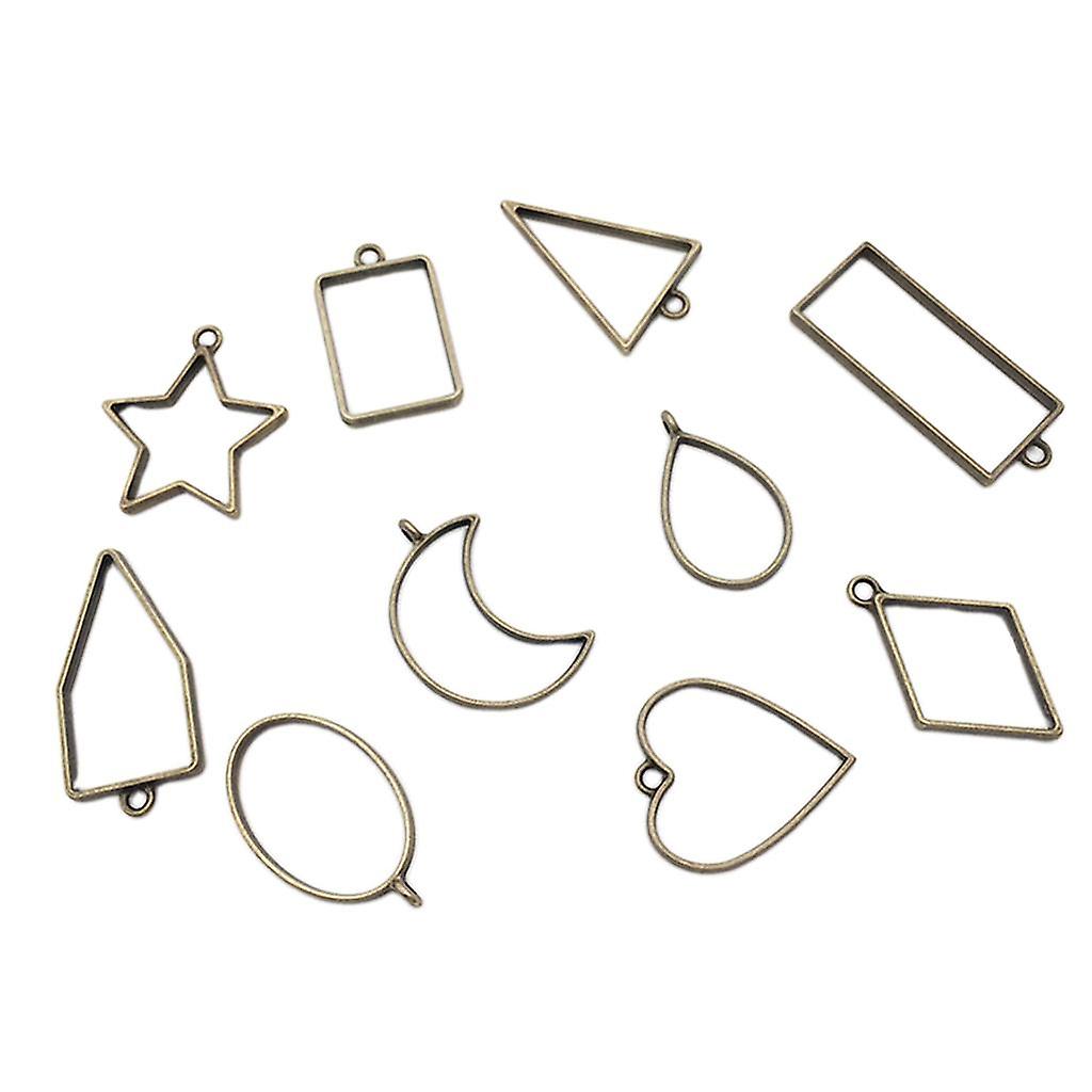 10pcs DIY Jewelry Hanging Tags Skeleton Frame Decor Crafts Ornaments bronze