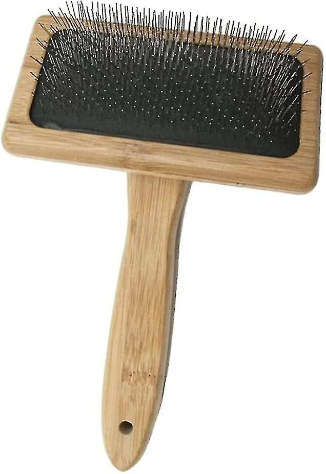 جلد الغنم السجاد فرشاة إبرة تمشيط مقبض خشبي