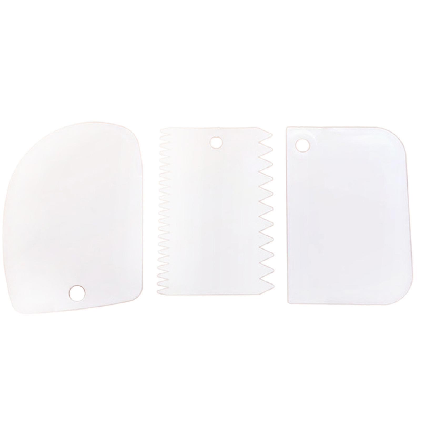 Cake Scraper Set Multifunctional Flexible Dough Scraper Cake Icing Smoother Tool For Baking