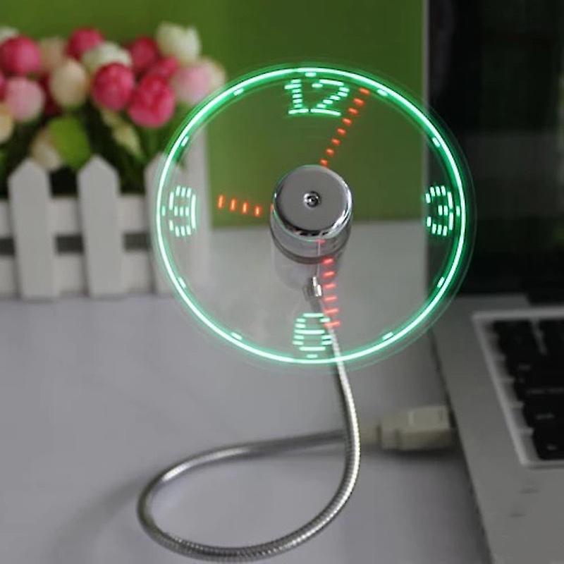 Flexible USB LED Fan Clock with Display Function
