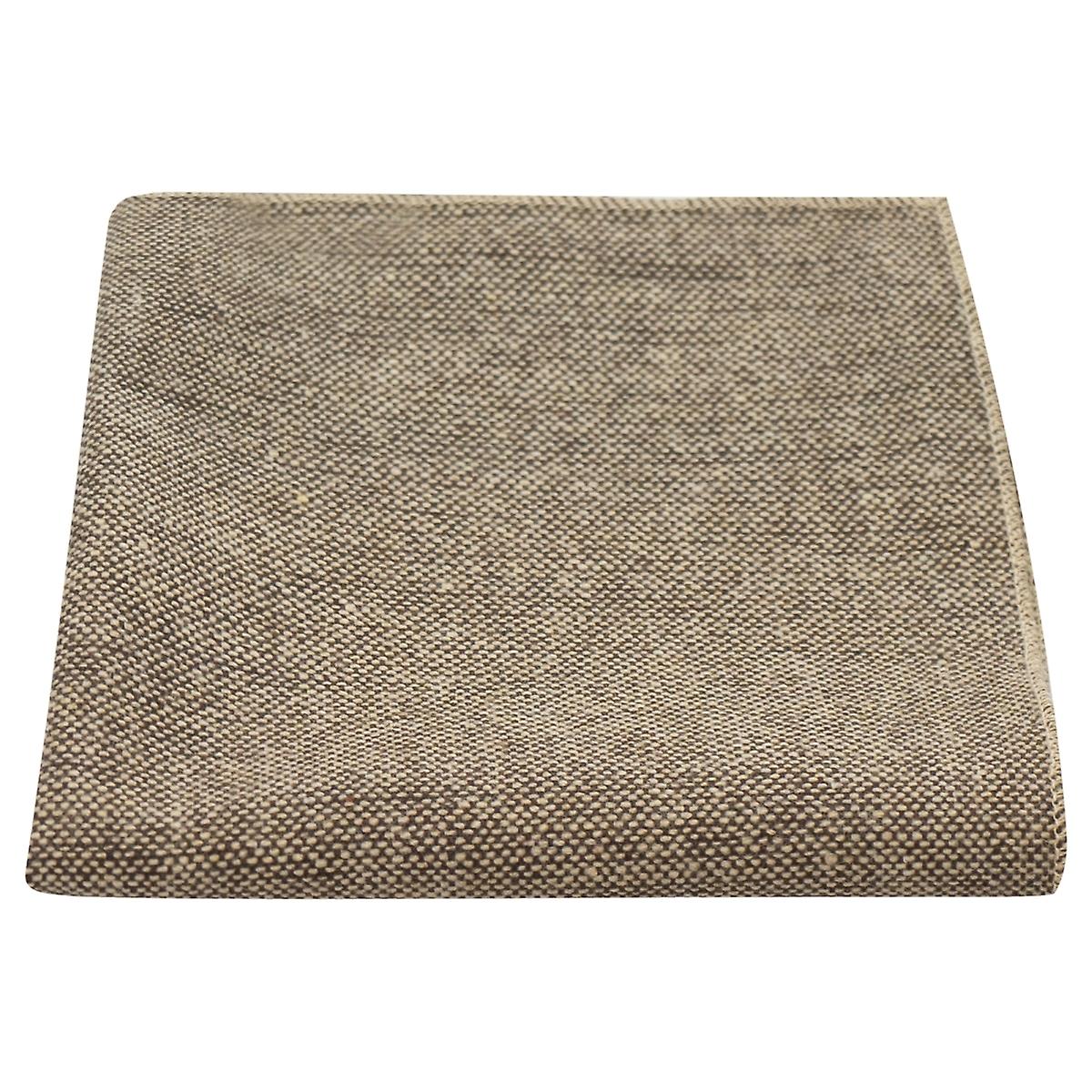 Highland Weave Latte Brown Pocket Square