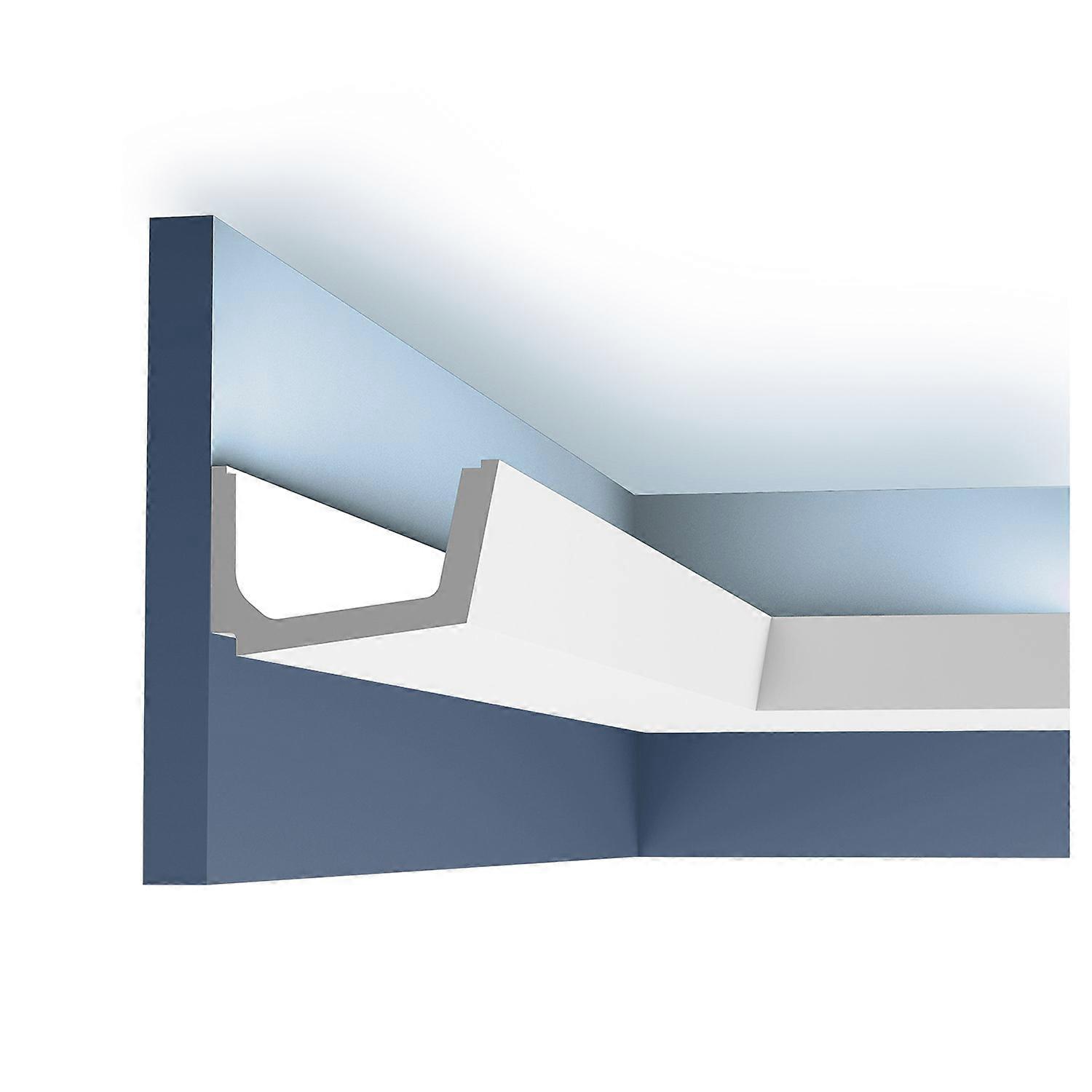 Orac Decor 1 x Cornice moulding C357 LUXXUS white Purotouch® pre-primed lightweight, sturdy, dimensionally stable appropriate