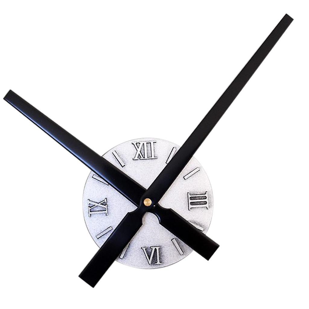 Extra Large Creative DIY Wall Clock Home Decorative Sunburst Clock Silver