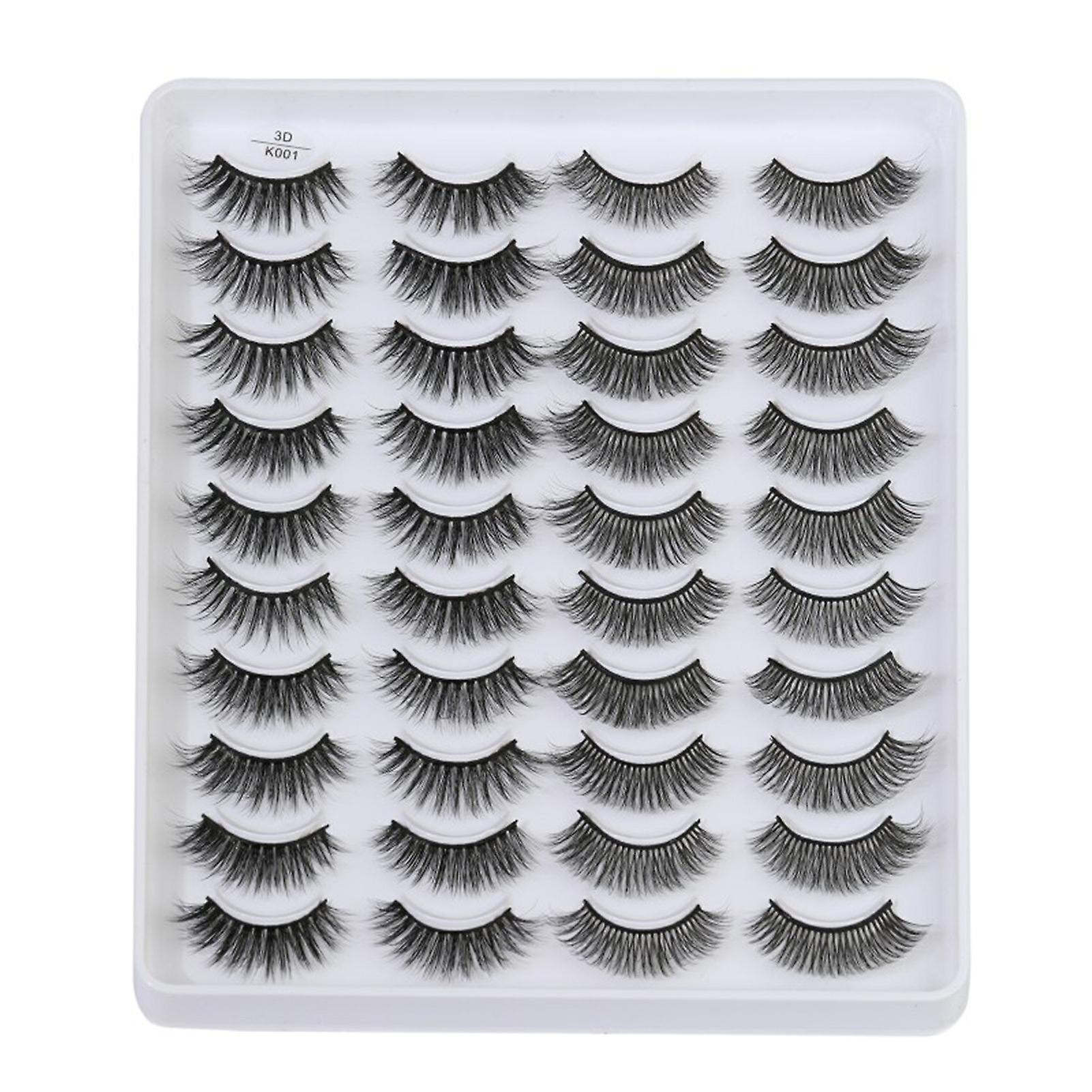20 Pairs Curl Multi-layers Eyelashes Well Bedded Lengthening Wisps Lashes