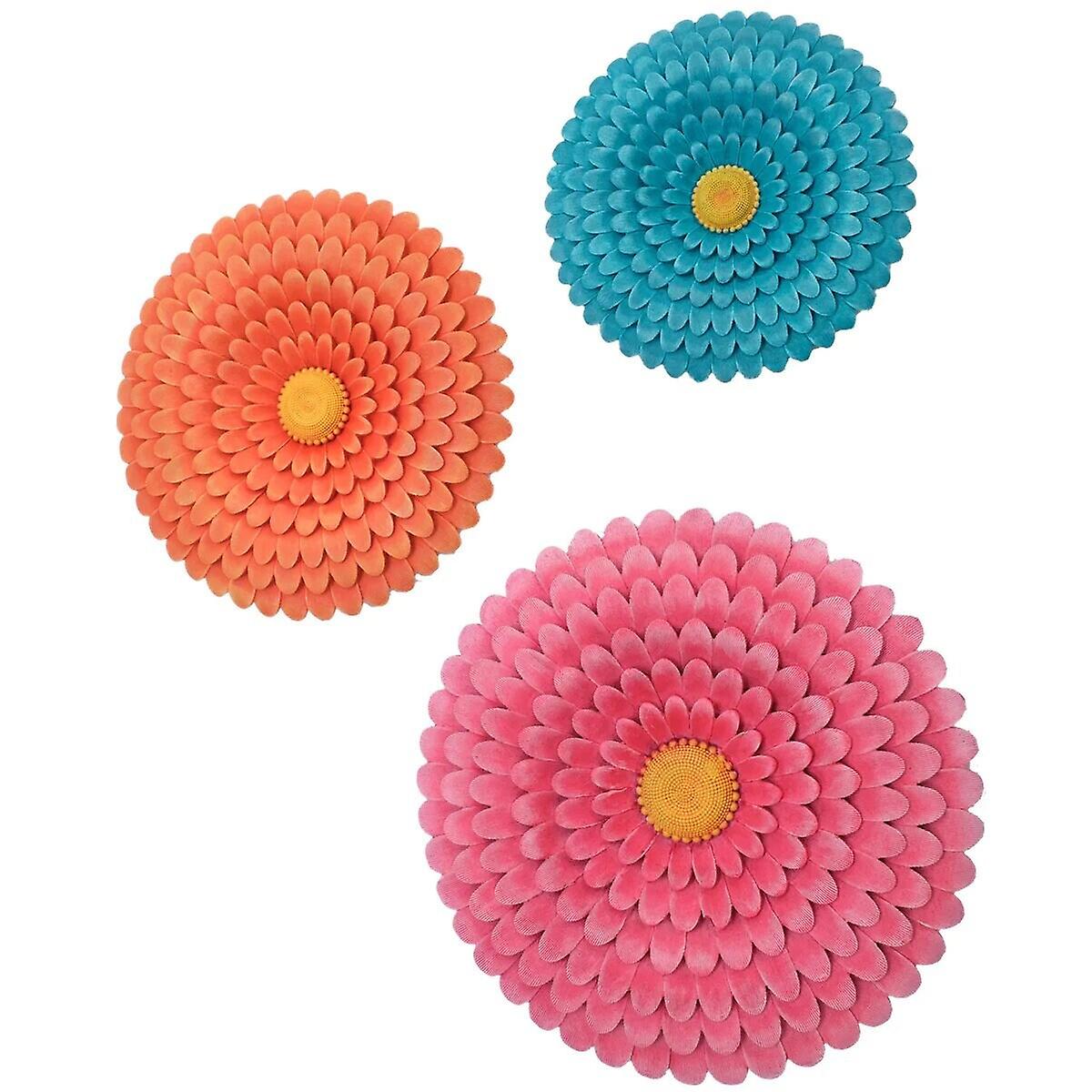 Flower Wall Plate Set By Allianceinteriorsltd