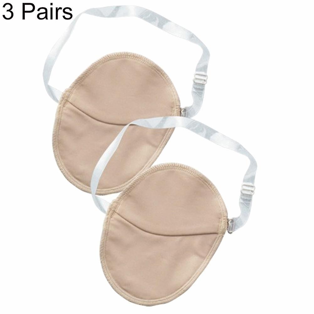 3 Pairs Sweat Armpit Pads Soft Washable Invisible Cushion Reusable Protector
