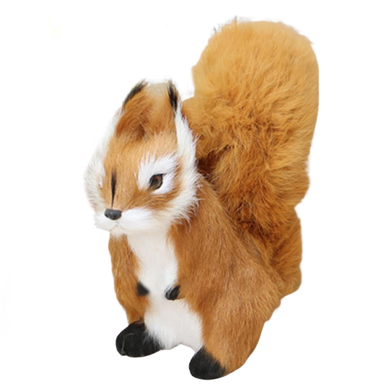 Vivid And Lifelike Stuffed Squirrel Soft And Skin-friendly Squirrel Model For Desk Study Home Or Photoes Prop