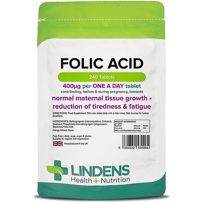 Lindens Folic Acid 400mcg Tablets 240 (984)