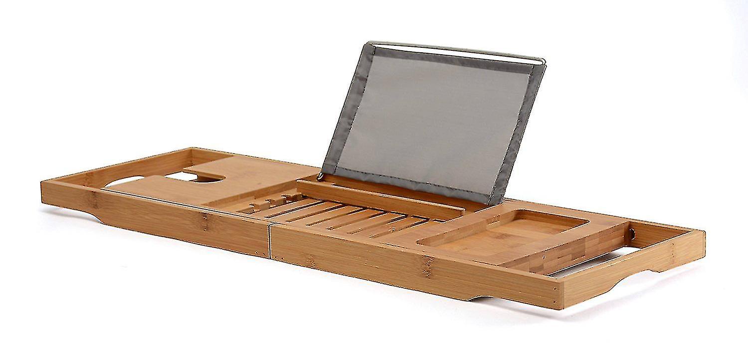 Bamboo Bathtub Tray Caddy Wooden Bath Tray Table With Extending Sides