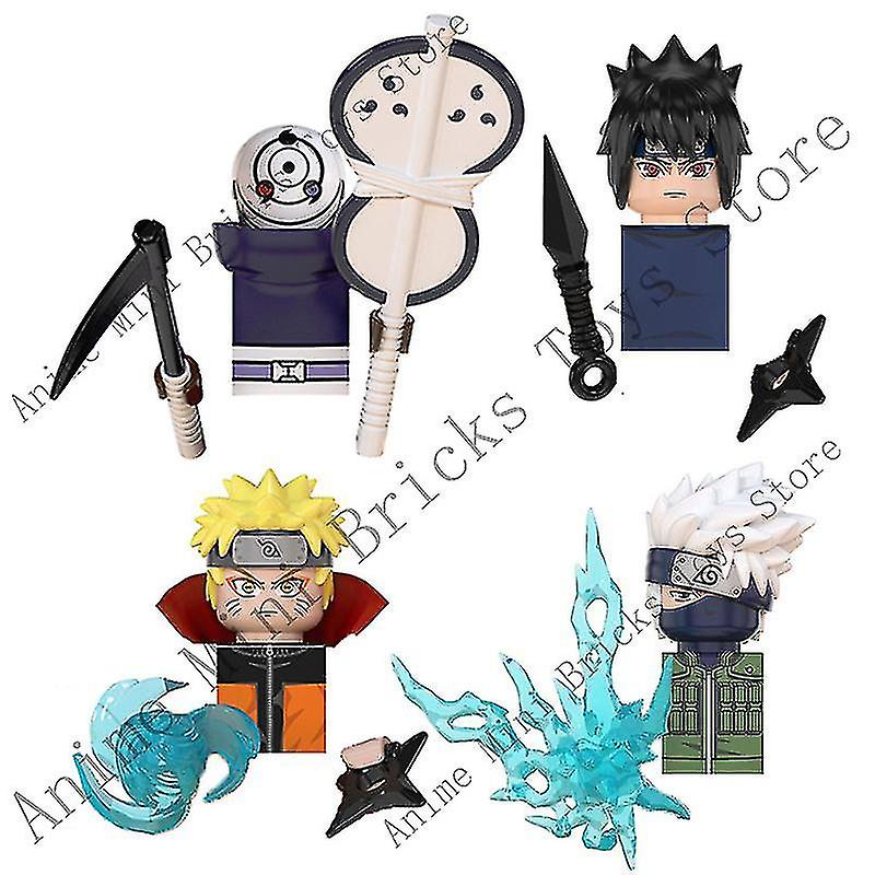 Wm6105 Naruto Building Blocks Anime Bricks Sasuke Kakashi Mini Action Toy Figures Puzzle Game Assemble Toys Bambini Regali