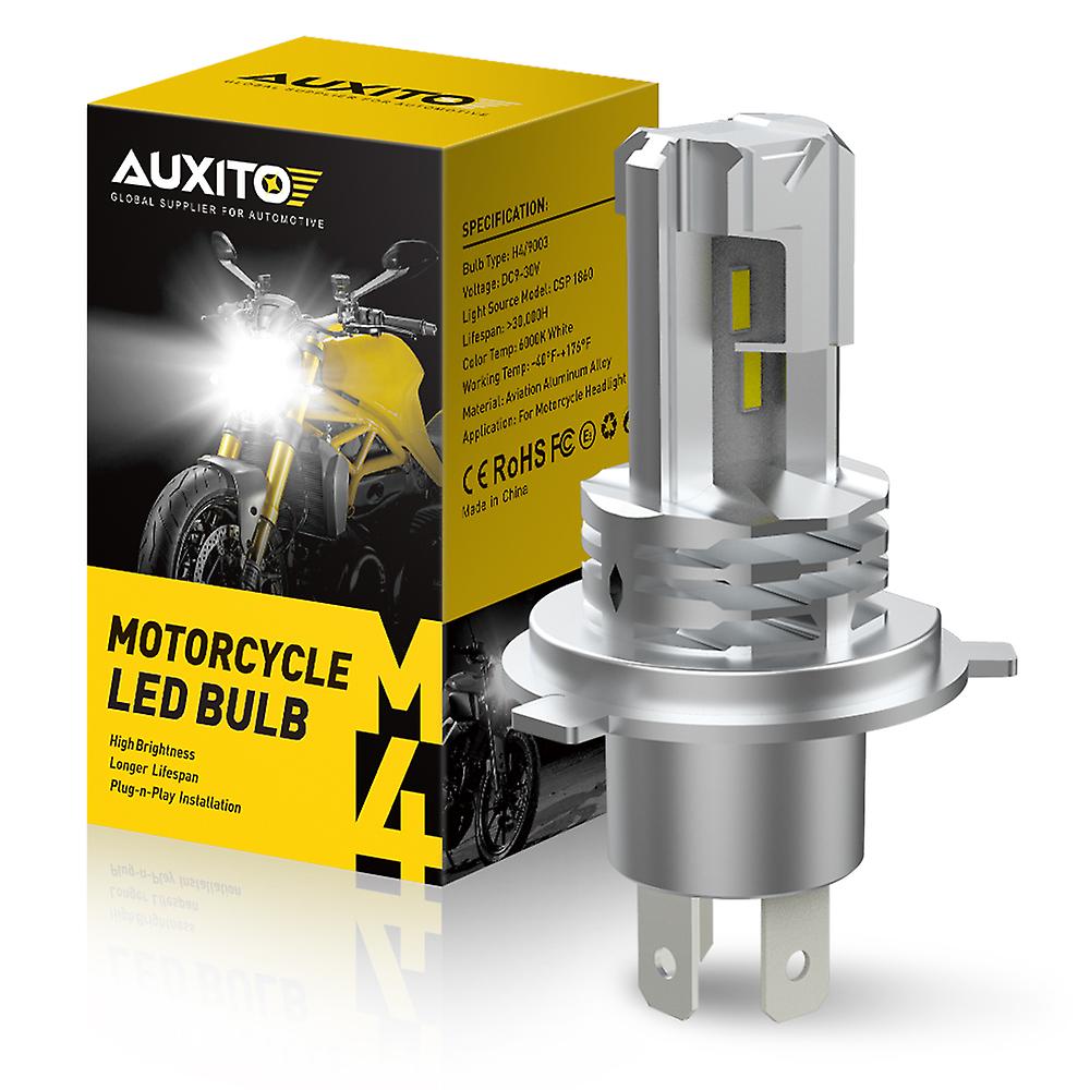 1pcs-fanless H4 Led Car Lights Csp Headlight Bulb For Motorcycle 9003 Hb2 Led Hi/lo High And Low Beam Headlamp Auto Lamp 12v