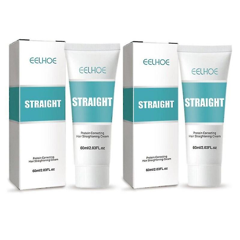 2pcs Eelhoe קרם החלקת שיער להחלקת שיער חלקה 60ml