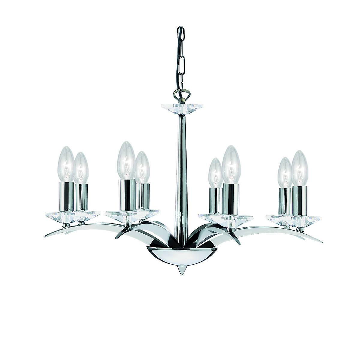 SEARCHLIGHT EU - Kensington 8 Light Chandelier Chrome Finish, E14