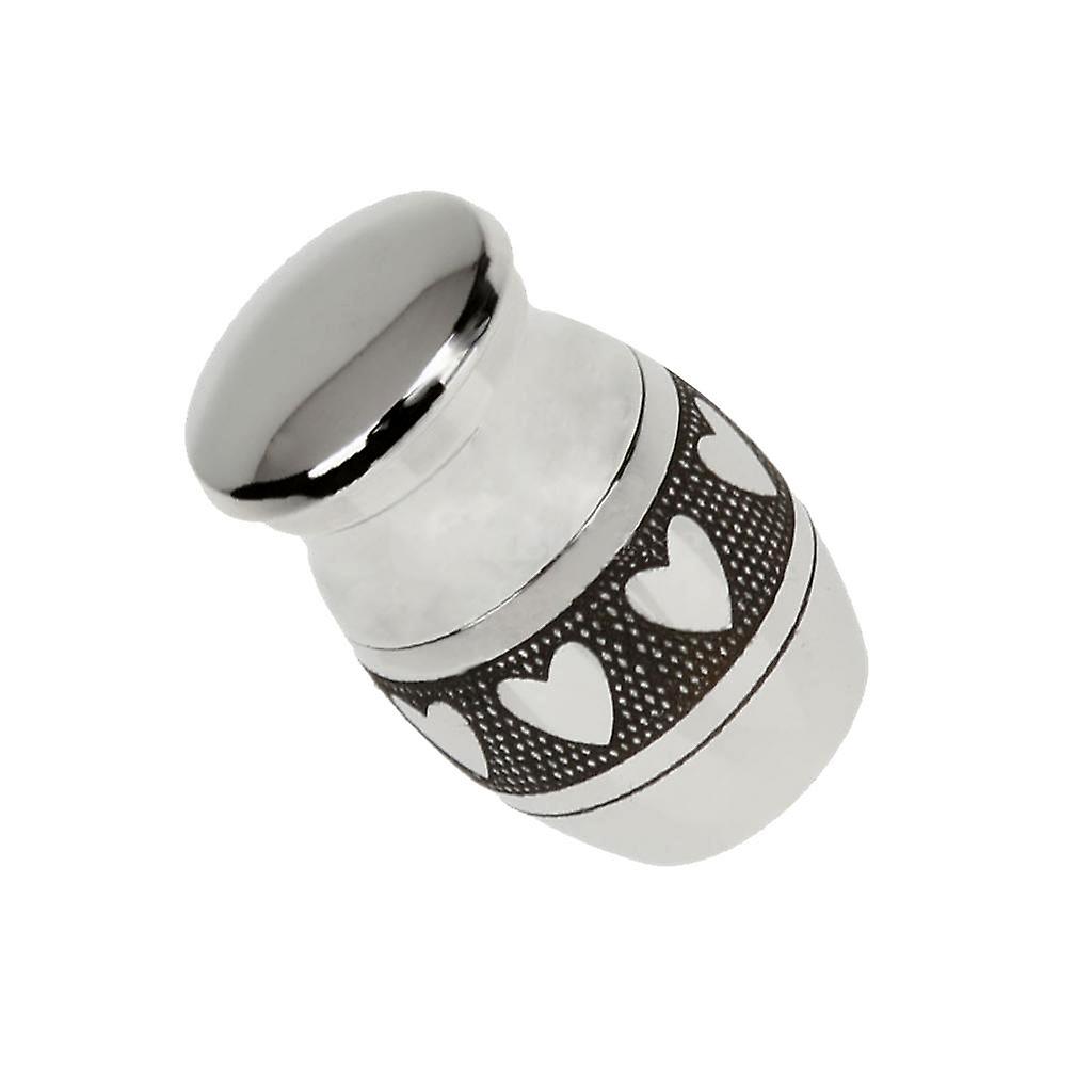 Heart Pattern Stainless Steel Cremation Urn Ash Memorial Container Size L