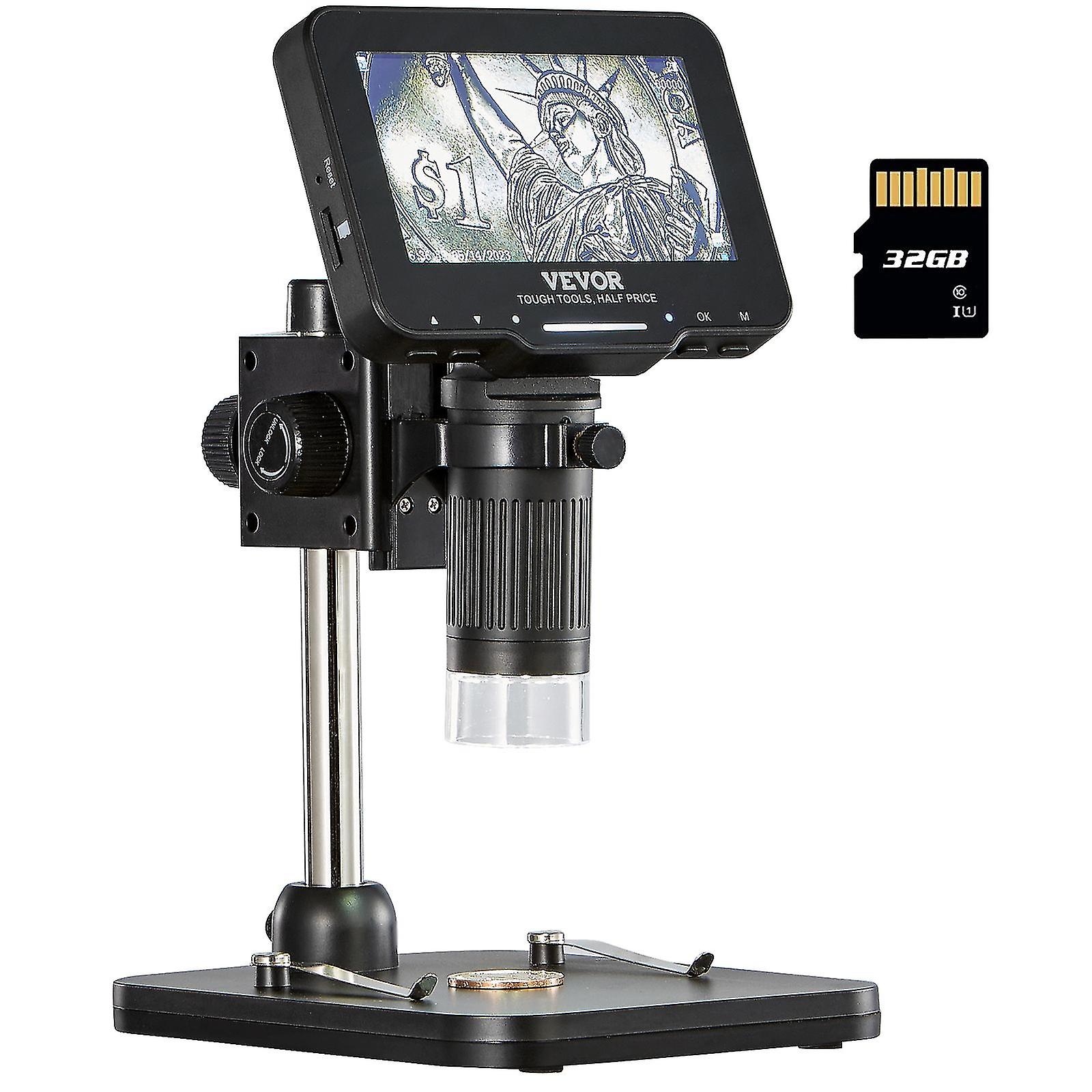 Digital Microscope,4.3" Hdmi,  50x-1000x Magnification, compatible with Windows/macos/tv, 32gb