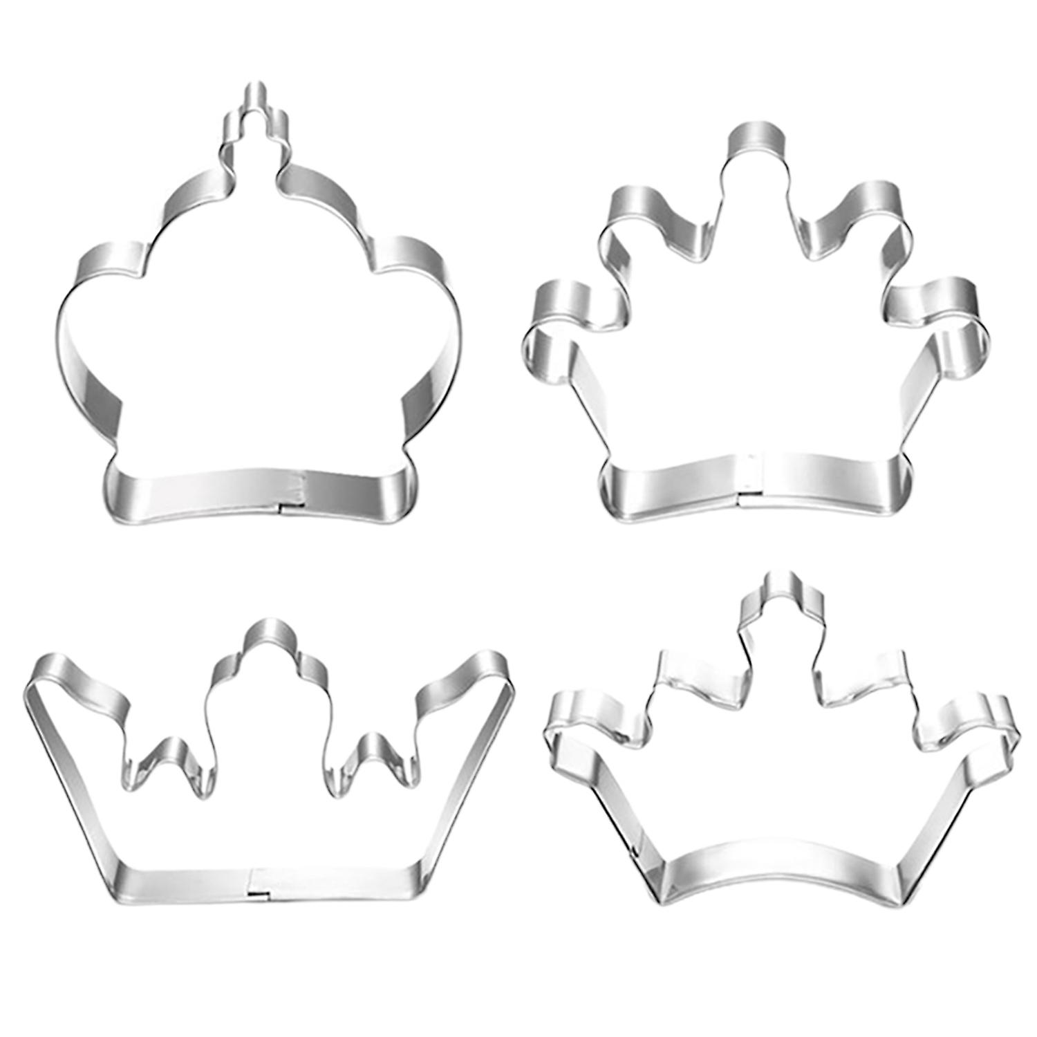 1 Set 3D Crown Pattern Cookie Cutters Celebration Birthday Baking Mould Stencils Kitchen Accessories