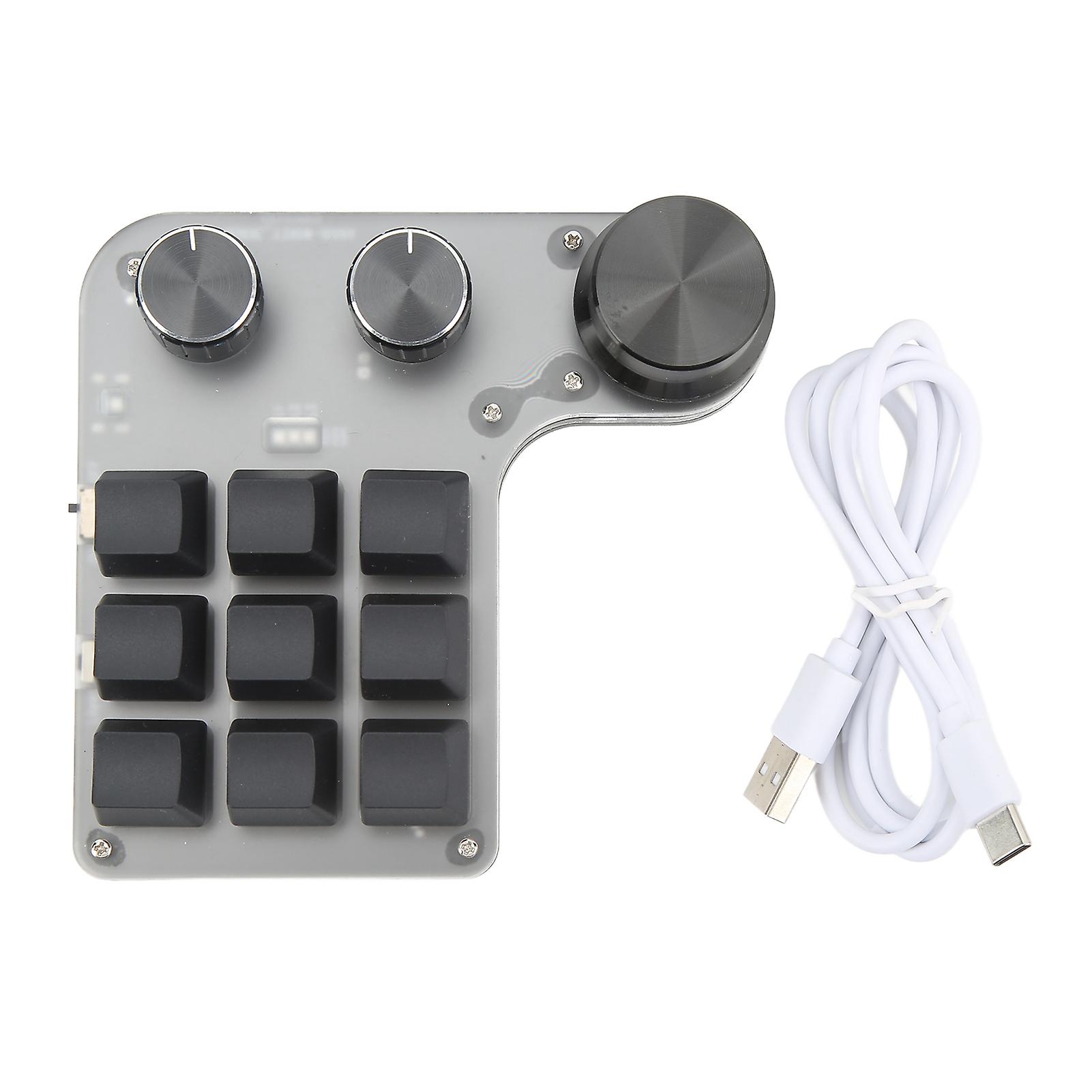 DIY Mini 9 Tasten 3 Tasten RGB programmierbare mechanische Tastatur Multifunktion