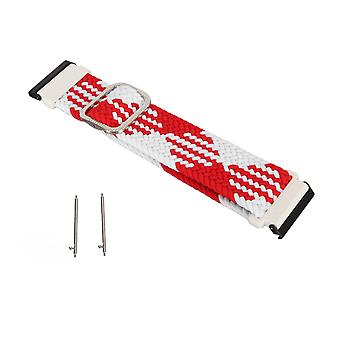 Braided Nylon Sport Watch Strap Adjustable Replacement Watch Band for Spartan Hr Baro Red White
