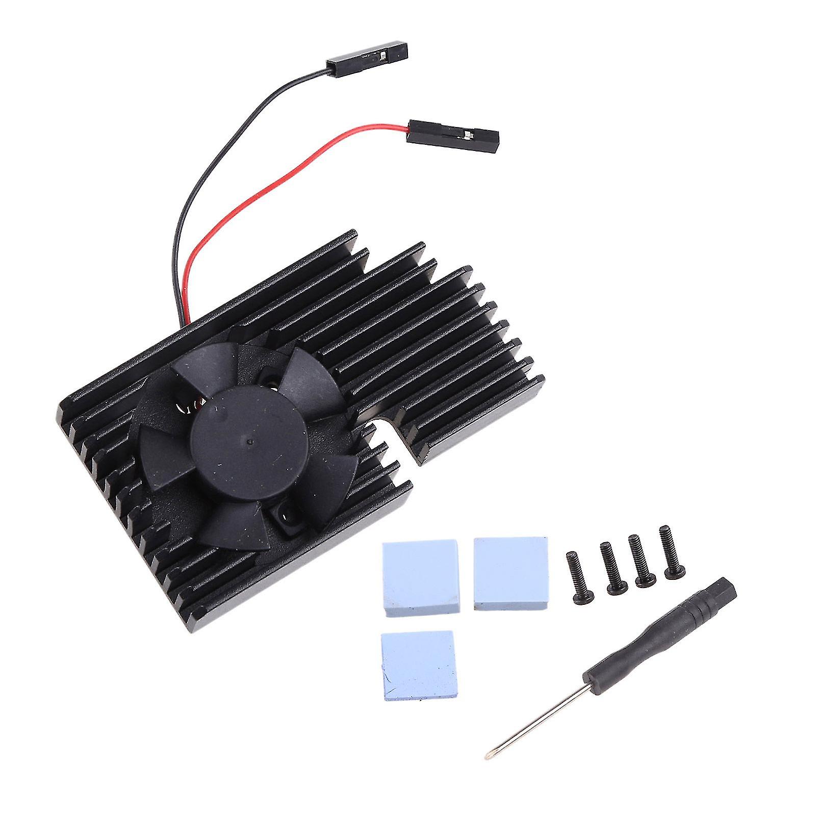 For Raspberry Pi Aluminum Heatsink Cooling Fan Kit For Raspberry Pi 4b/3b/3b+