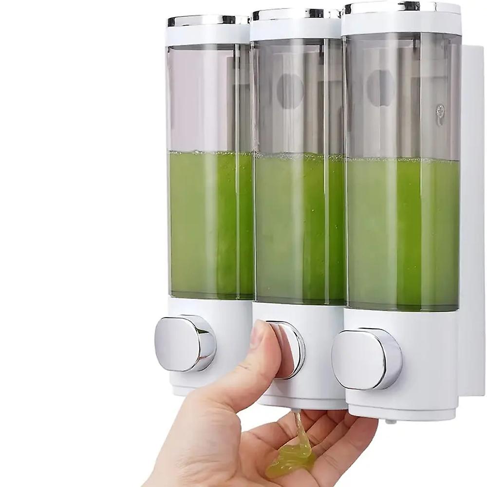 Wall Mounted 1/2/3 Grid Shower Soaps Dispenser Large Capacity Body Soaps Storage Case for Washroom Hotel
