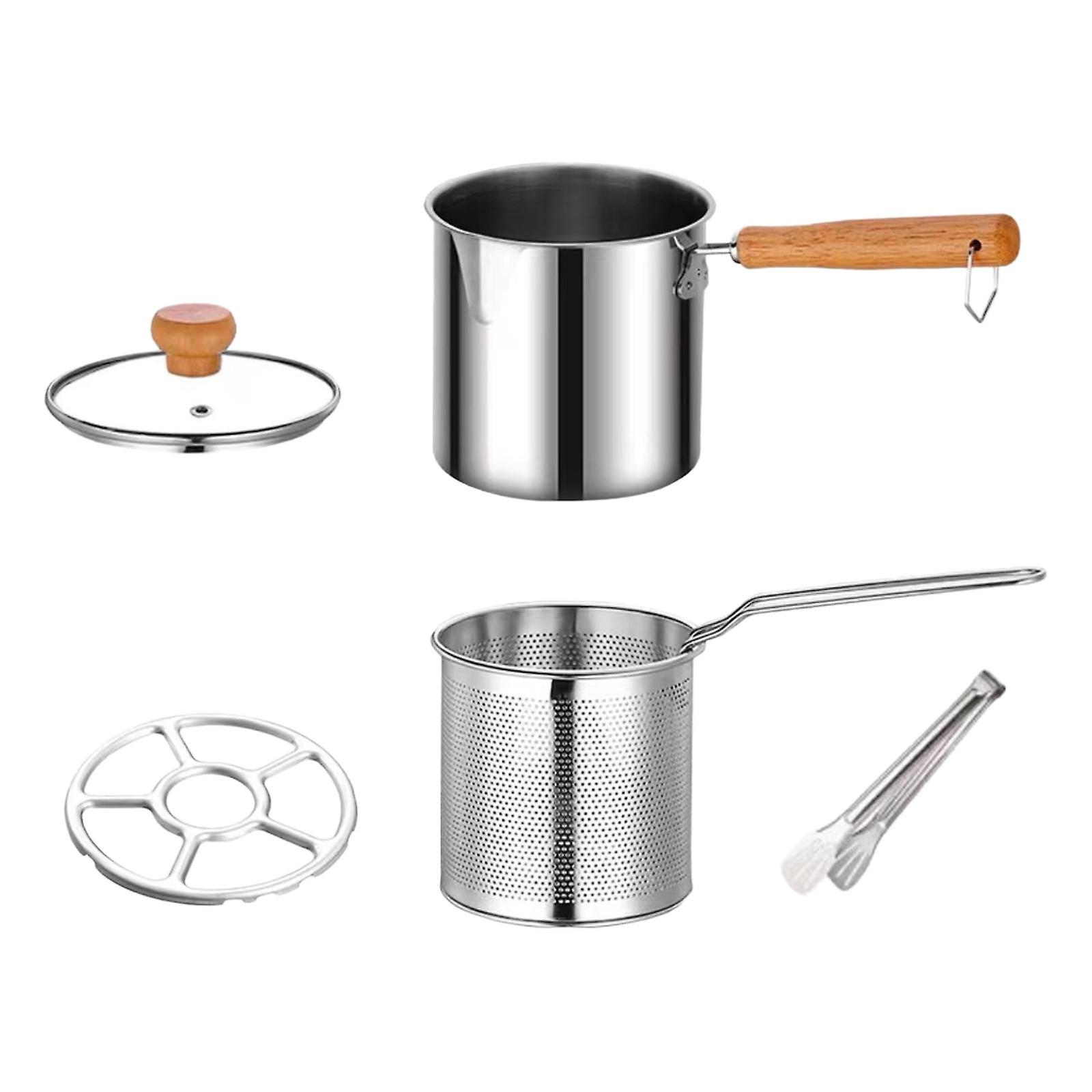 Deep Frying Pot with Filter Basket, Practical Nonstick Pan Deep Fryer, Cooking Pot Frying Basket