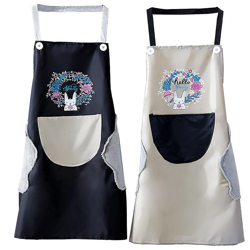 Kitchen Cooking Apron Chef Women Men Apron Erasable Rabbit Waterproof Kitchen