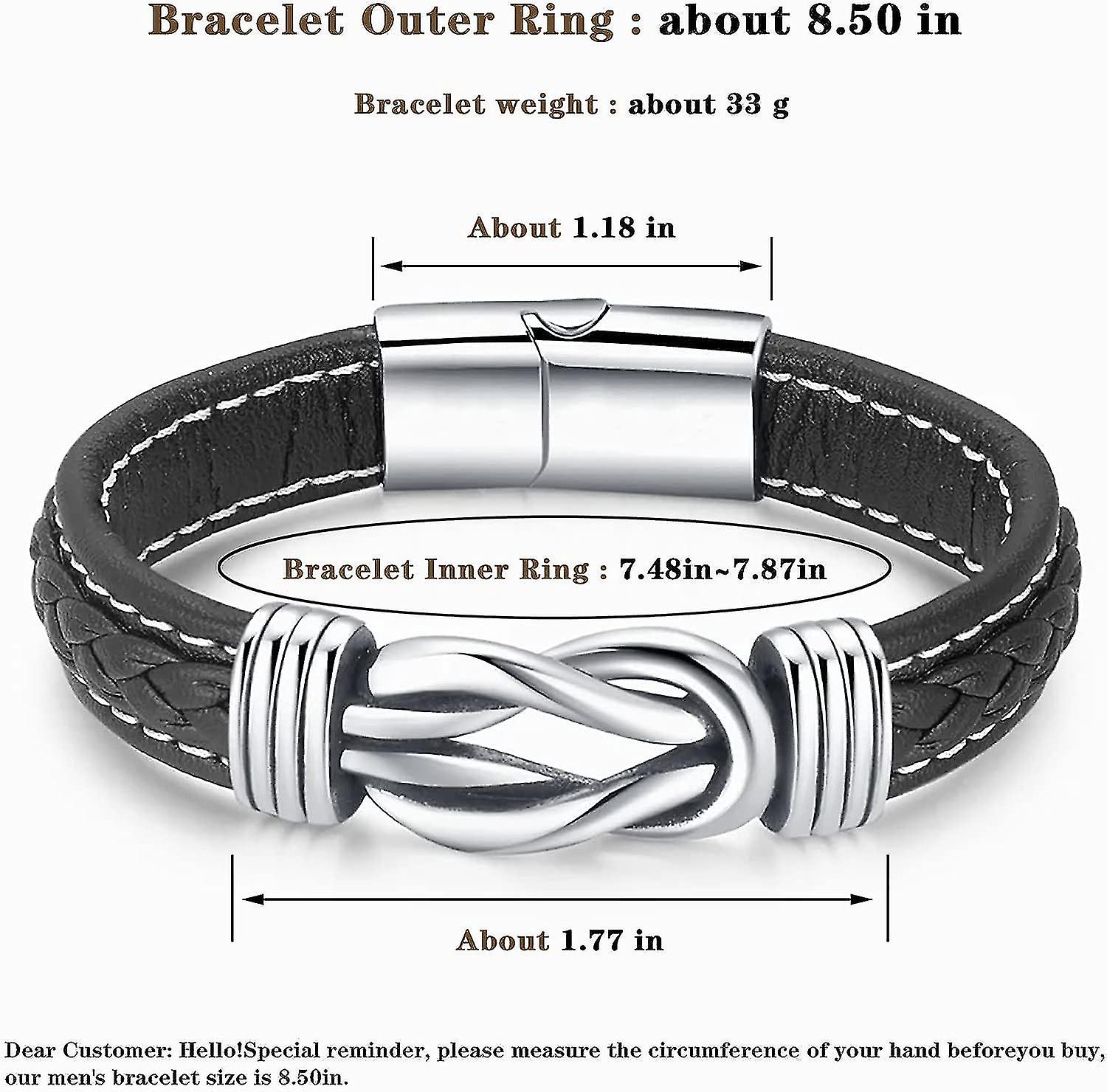 Whigetiy Christian Braided Stainless Steel Cross Bracelet For Men & Women In Gold, Silver, Black Leather Band - Foto 3