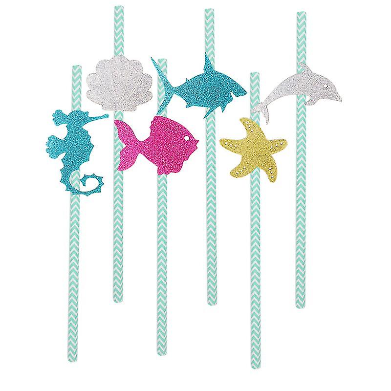 12pcs Paper Drinking Straws Straws