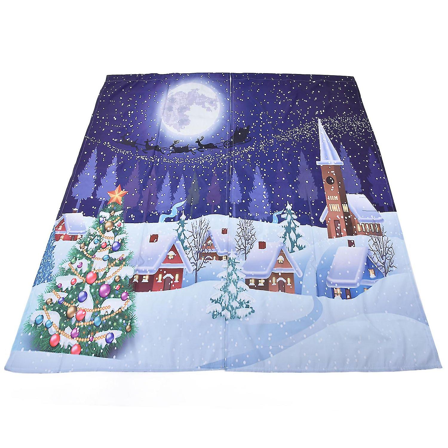 リビングベッドルームのためのクリスマストラディショナルスタイルのカーテン - フェスティバル装飾カーテン150x166cm