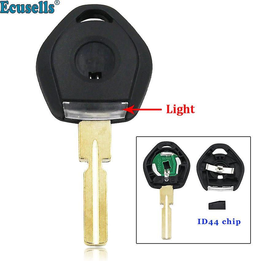 Transponder Key Shell Case Fob With Id44 Pcf7935aa Chip For Bmw 3 5 6 7 8 Series Z3 Hu58 Unuct Blade With Led Light
