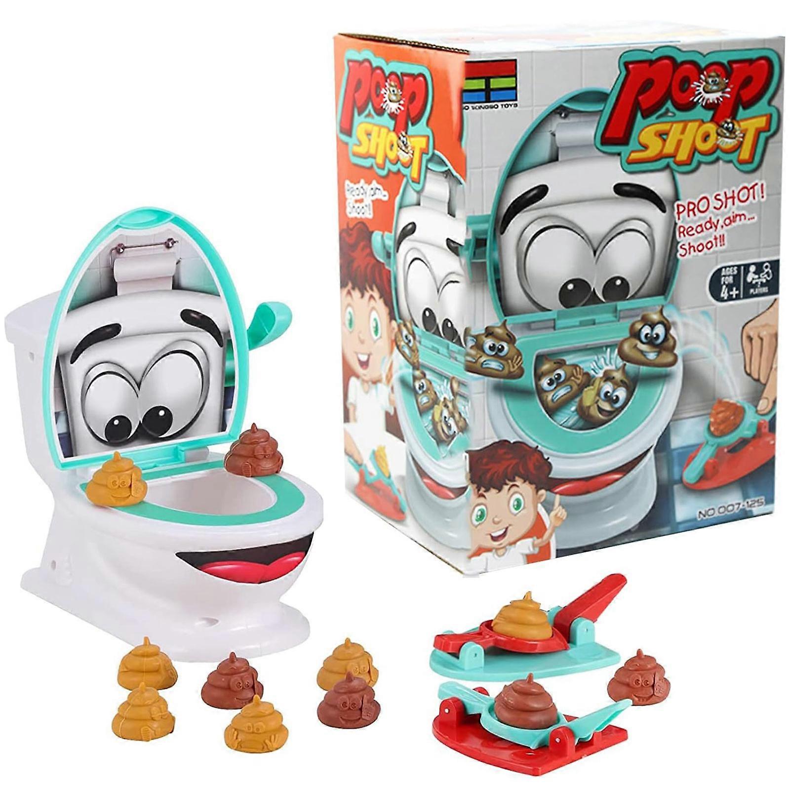 Poop Shoot Game for Family Interactive Toilet Toy Funny Gags & Joke Toys.Parent-child Interactive Board Game Funny Toy