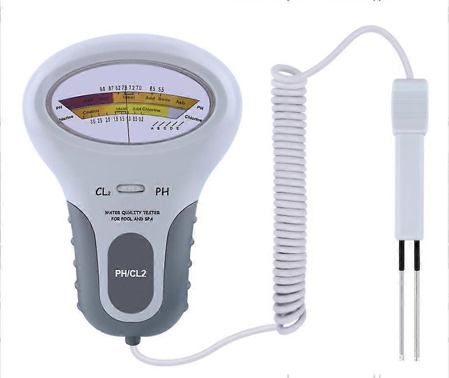 pH/Cl2 Tester, Quality Tester 2 in 1 Water Detector Portable Digital pH and Chlorine Water Quality Tester for Spas