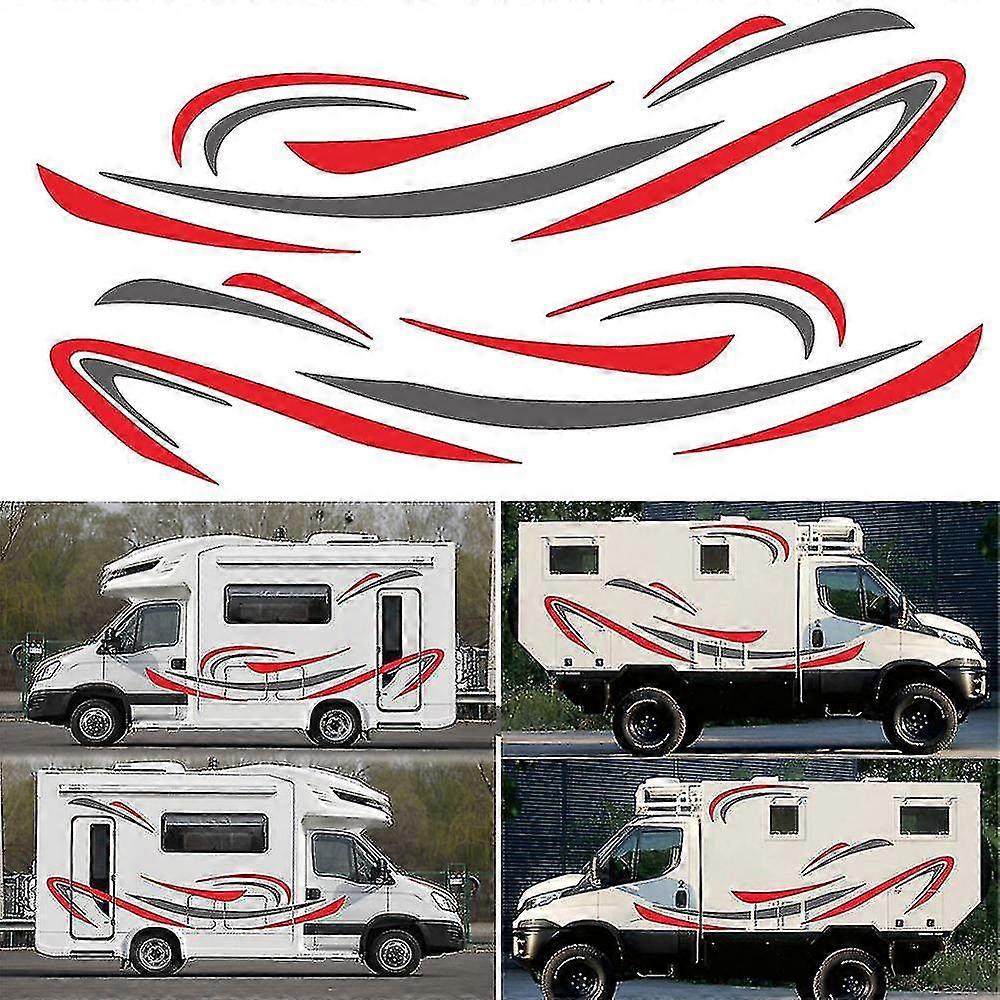 Rv Motorhome Universal Body Sticker Diy Stripes For Caravan Trailer