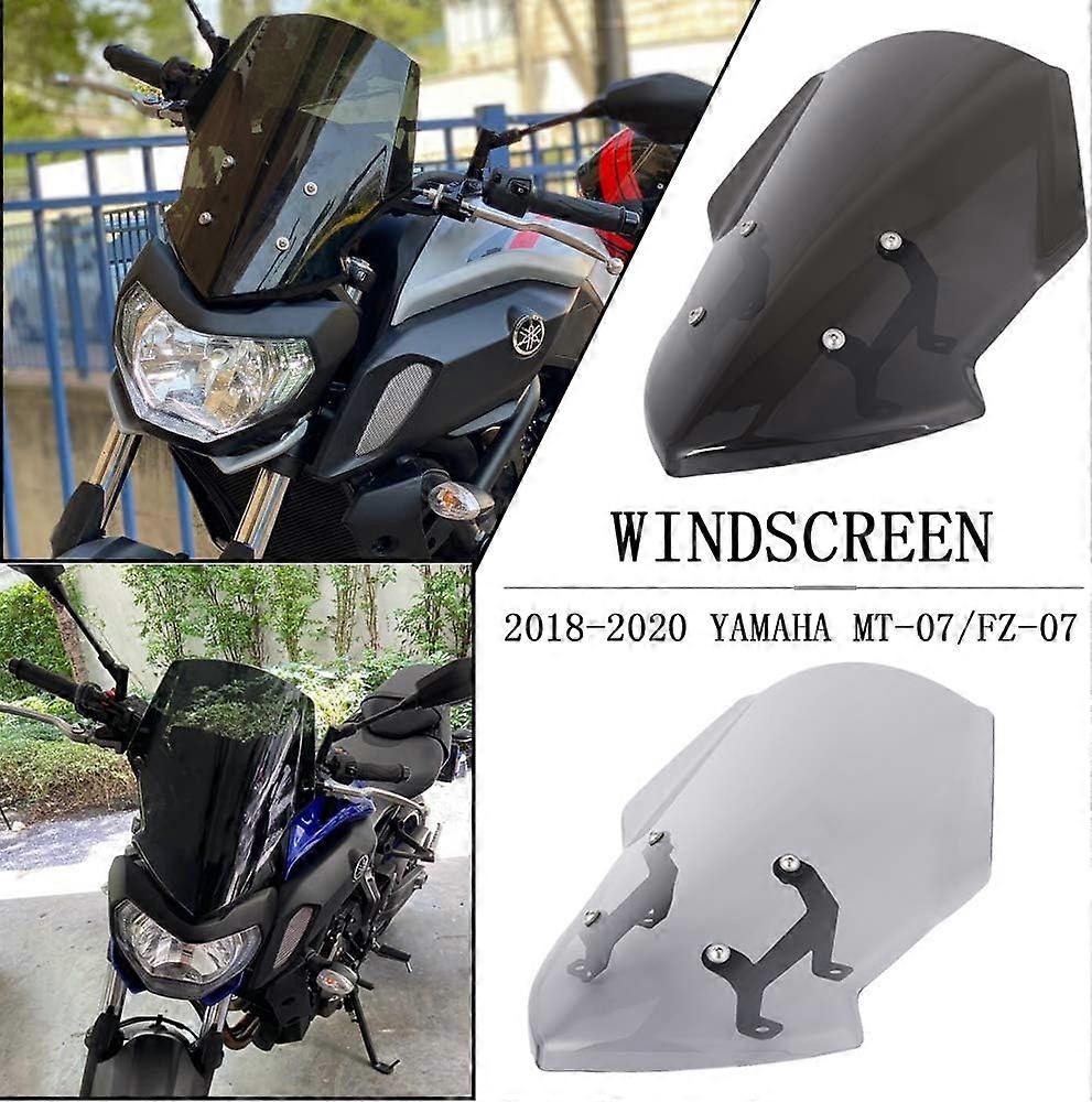 Moto Moto Sport MT07 FZ07 Parabrezza Parabrezza Scudo Schermo con Staffa di Montaggio Protezione Deflecr per 2018-2020 Yamaha MT FZ 07 MT-07 2