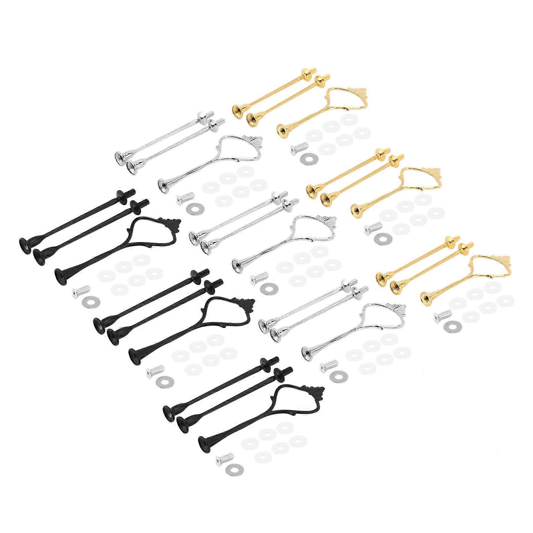 6 Set Tray Hardware for Cake Stand 3 Tier Cake Stand Fitting Hardware Holder for Wedding and Party Serving Tray(3 Color)