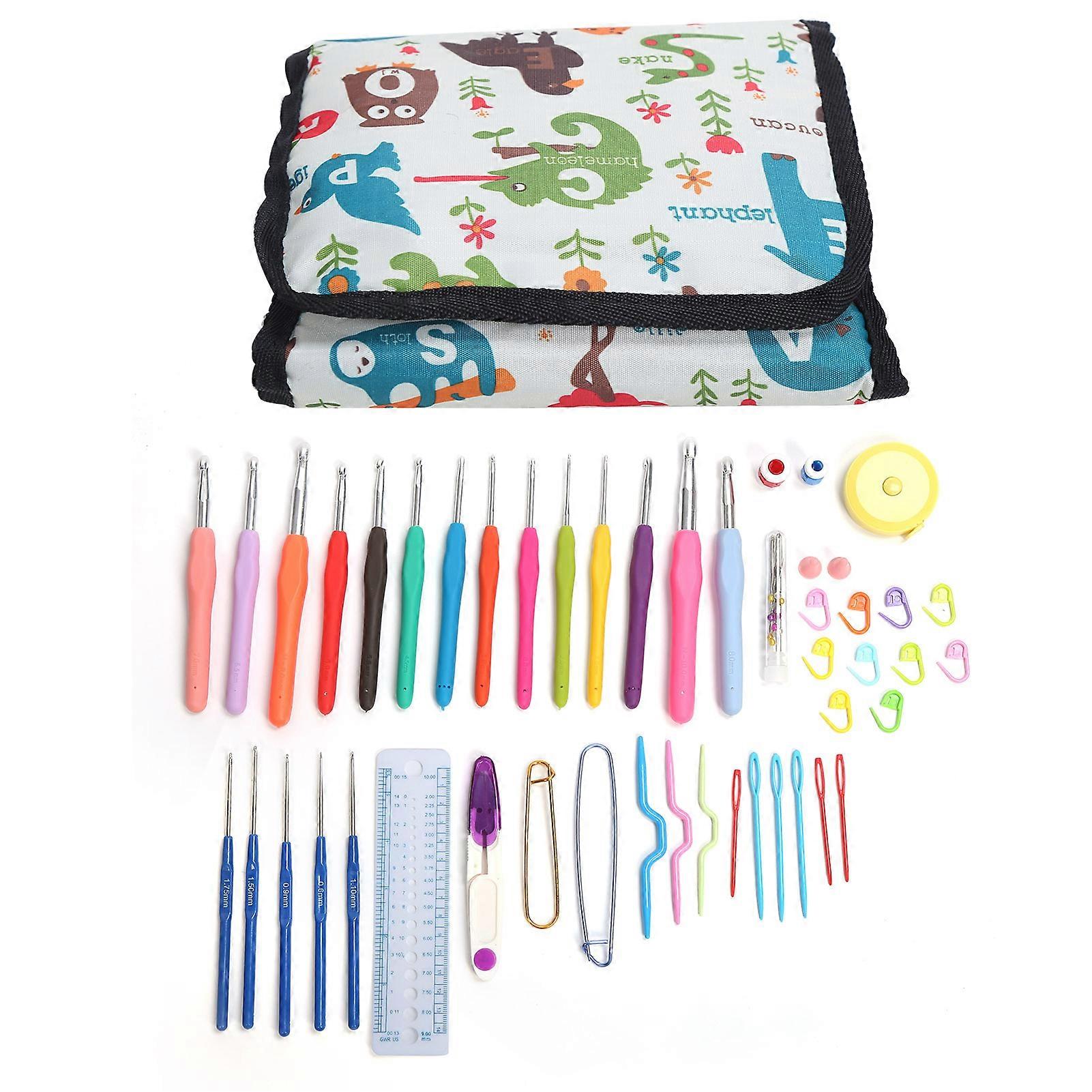 Crochet Hooks Extended Sweater Needle Colored Soft Handle Weaving Tools for Handicraft Lovers