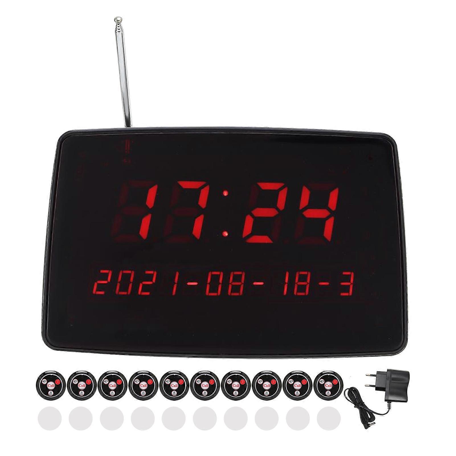 レストランのポケットベルシステム10ポケットベルワイヤレスコースターポケットベルシステム110?240VレストランホテルバーEUプラグ