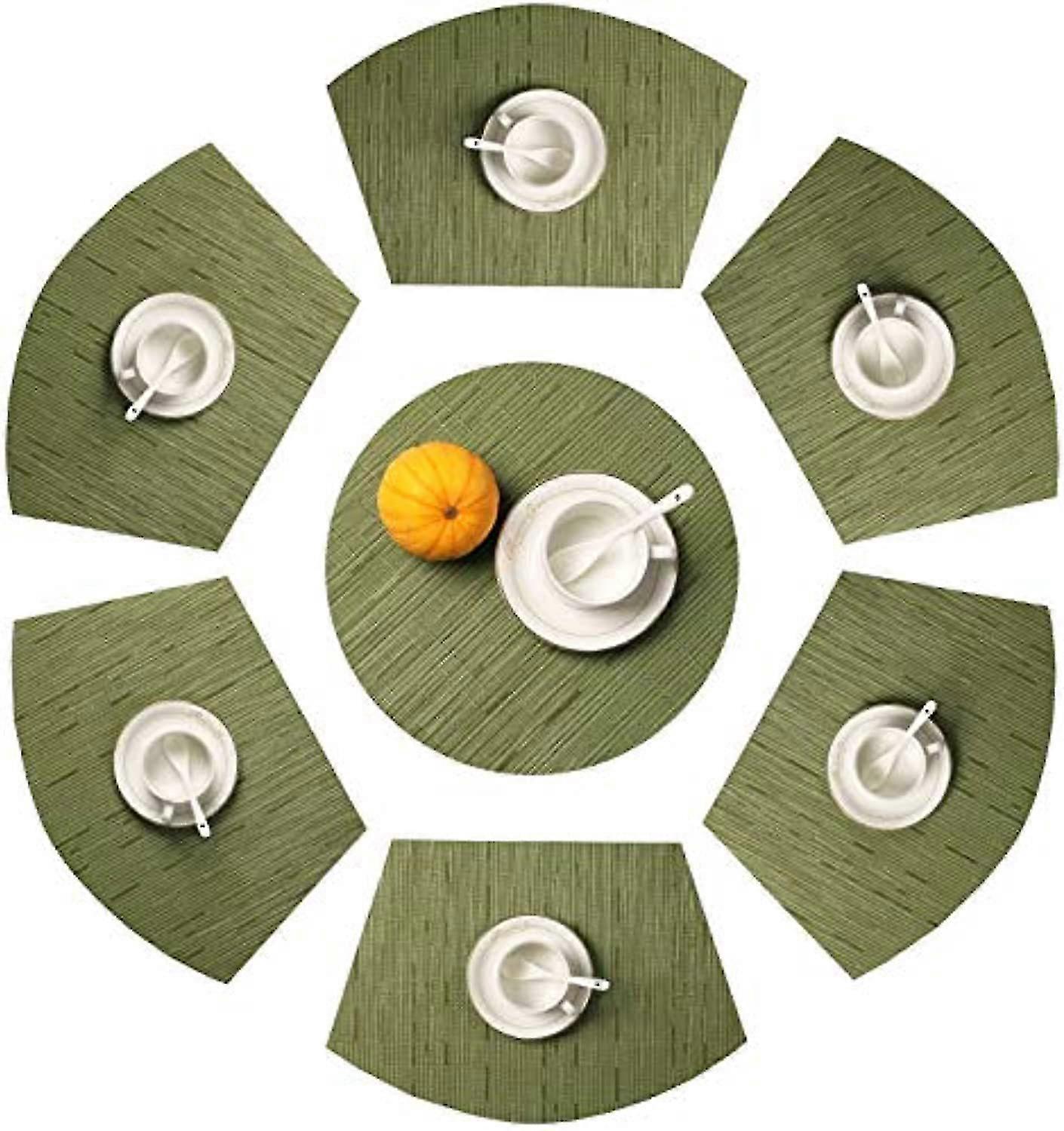 Runder Tisch Tischsets Set mit 7 Tischsets