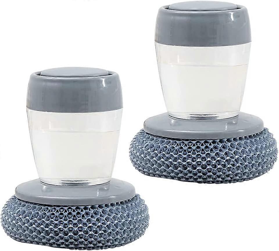 New,suitable Palm Brush  with  Soap Dispenser, Multi-Function Cleaning Brush, Dishwashing Multi-Function Cleaning