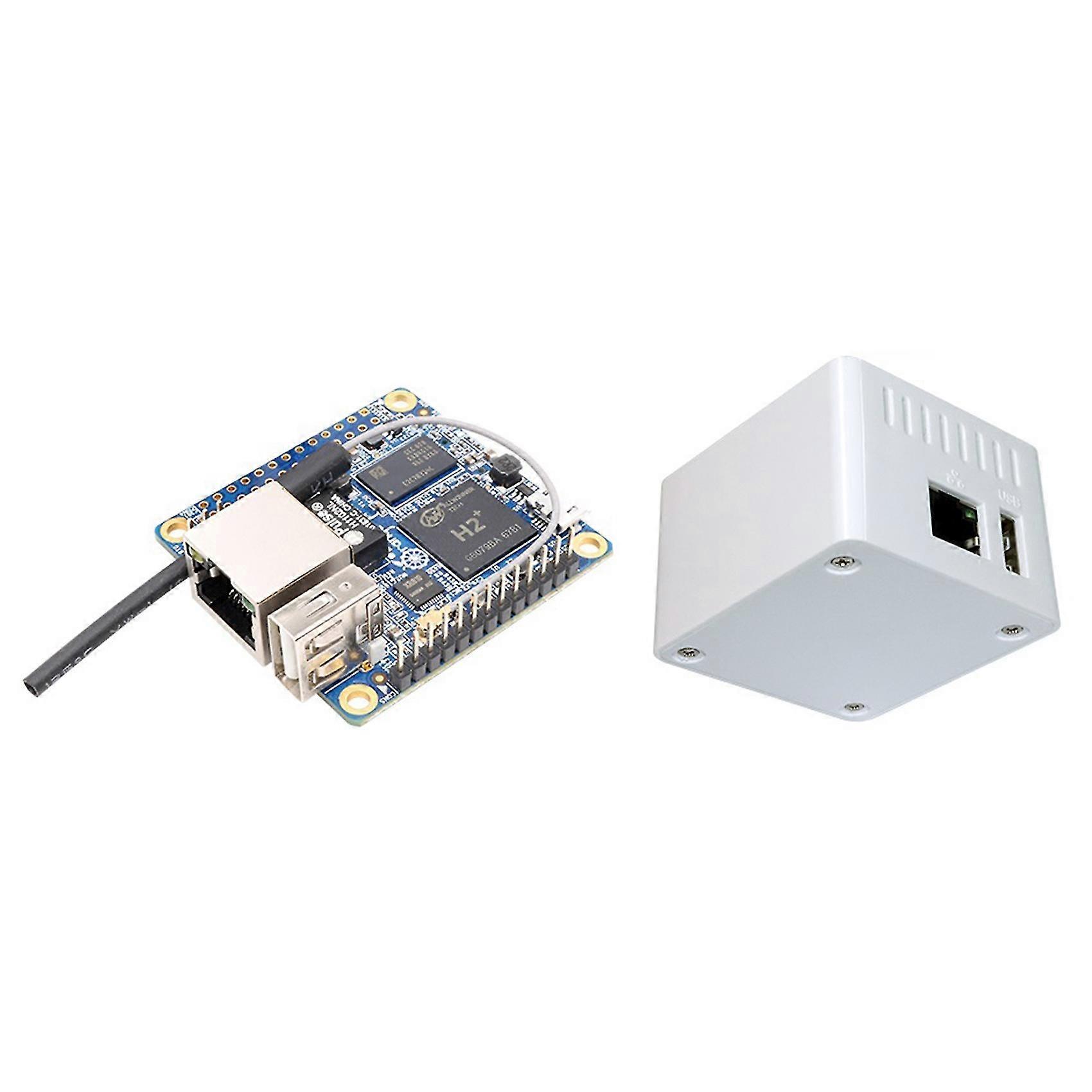 Für Orange Pi Zero 512mb Entwicklungsplatine + schützendes weißes Gehäuse, h3 Quad Core Open-Source-Mini-Sünde